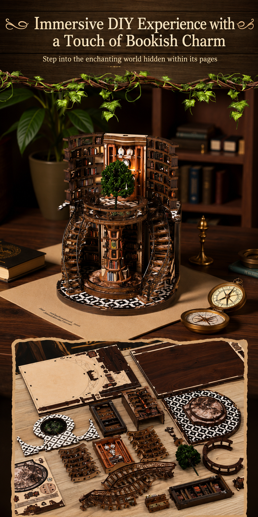 Ring Bookend | DIYOZA DIY Miniature Kit