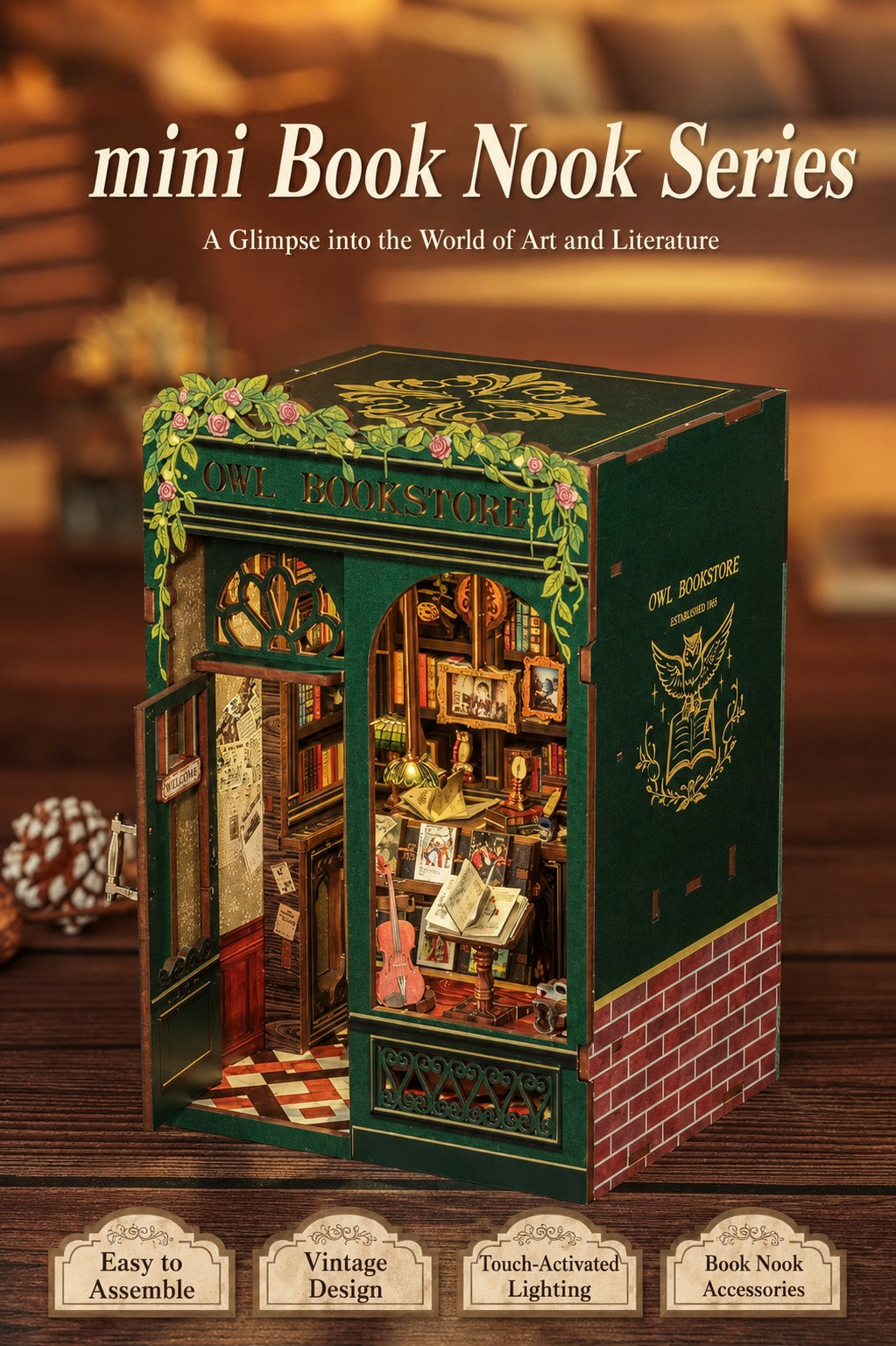 Owl Book Store | DIYOZA DIY Miniature Kit